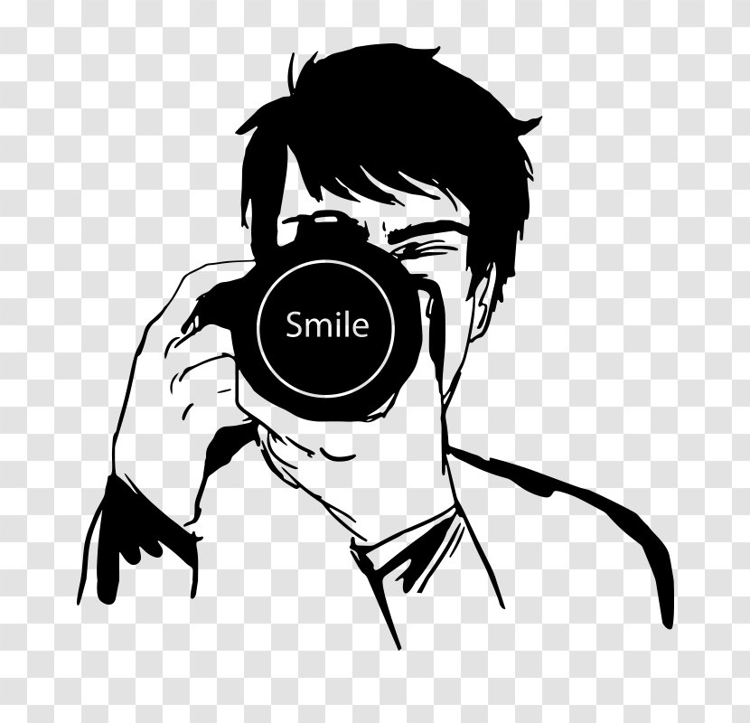 Black And White Photography Royalty-free Sticker - Smile - Photographie Transparent PNG