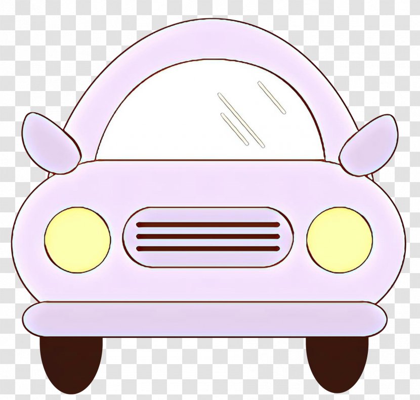 Yellow Motor Vehicle Pink Clip Art Cartoon - Smile Purple Transparent PNG