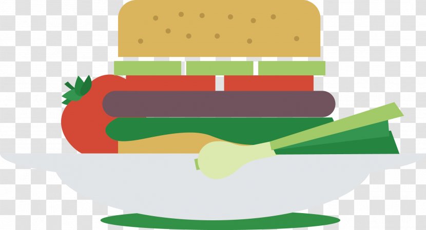 Hamburger Fast Food Vegetable - Material - Vector Transparent PNG