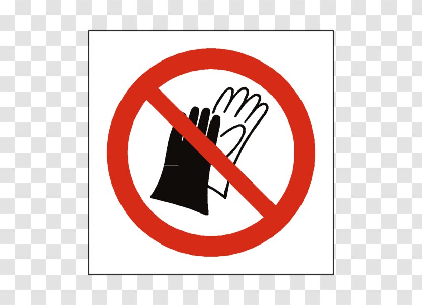 Medical Glove No Symbol ISO 7010 Sign - Label - Not Allowed Transparent PNG