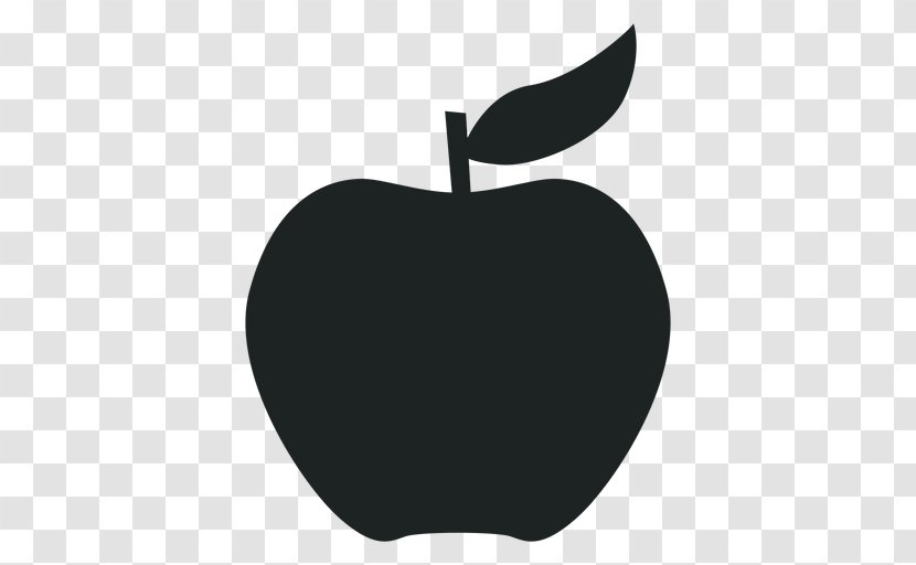 Apple Clip Art - Black - TEACHER Transparent PNG