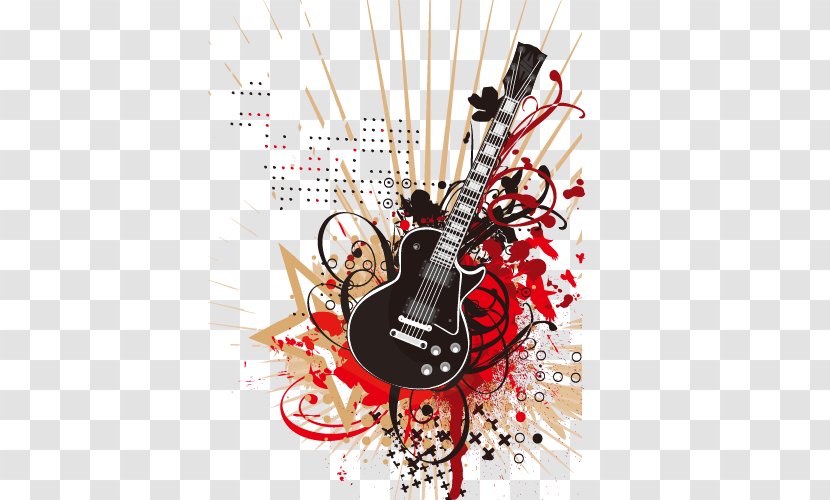 Guitar Clip Art - Heart - South Korea Trend Of The Elements Transparent PNG