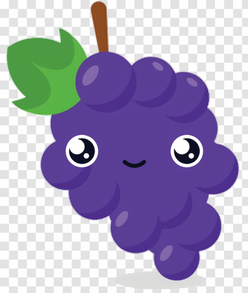 Grape Cartoon - Character - Fruit Plant Transparent PNG