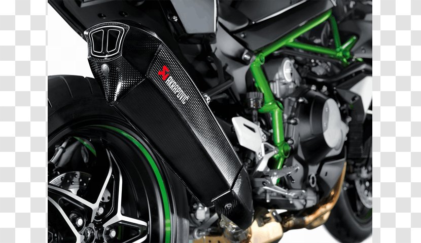 Kawasaki Ninja H2 Exhaust System Akrapovič Motorcycle - 250r Transparent PNG