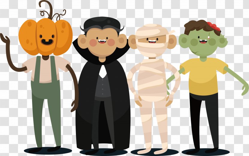 Cartoon Illustration - Communication - Halloween Night Transparent PNG