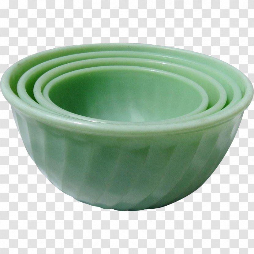 Fire-King Jadeite Anchor Hocking Mixing Bowl Set - Fireking - Dinnerware Transparent PNG