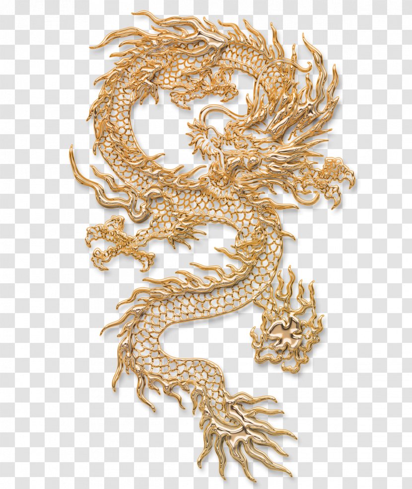 Chinese Dragon Tattoo Illustration - Shutterstock - Carving Transparent PNG