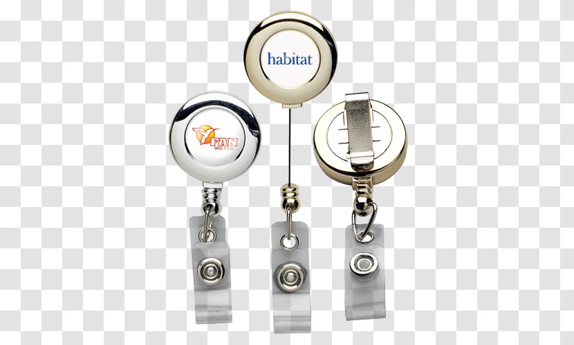 Badge Lanyard Reel Plastic - Steel Circle Transparent PNG