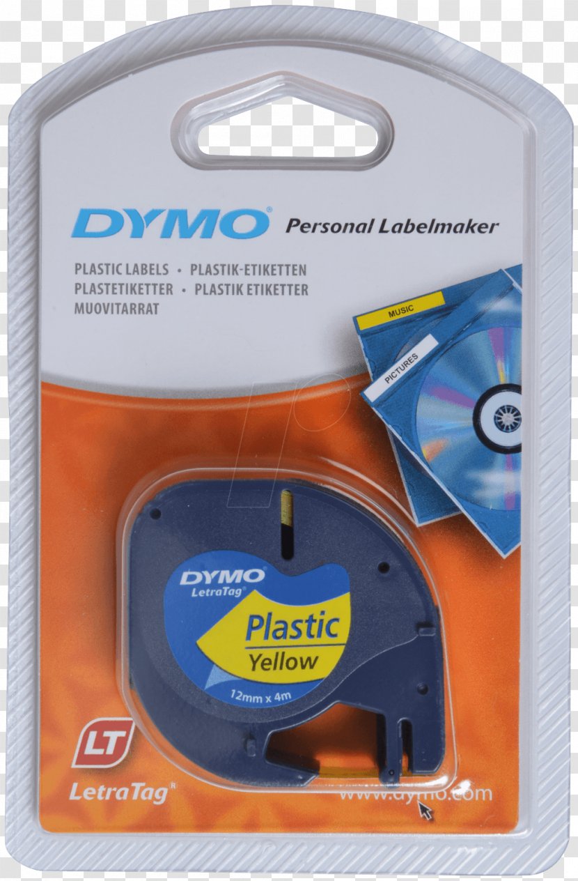 Adhesive Tape Paper DYMO BVBA Label Printer - Hardware - Yellow Transparent PNG