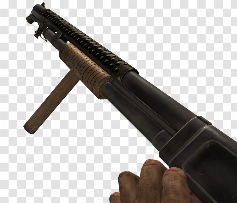 Call Of Duty: World At War WWII Firearm Winchester Model 1897 Shotgun - Watercolor - Guns Transparent PNG