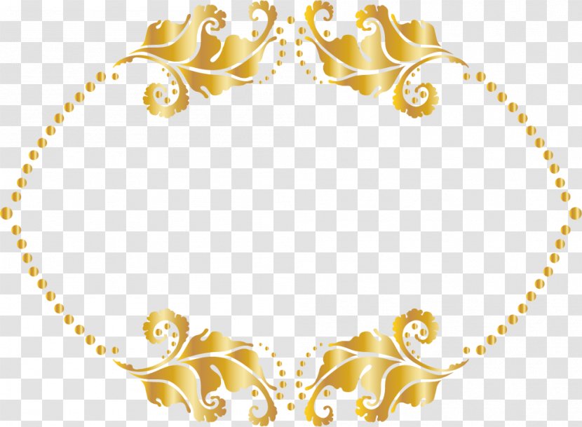 Luxury Gold Motif - Designer - Golden Flower Transparent PNG