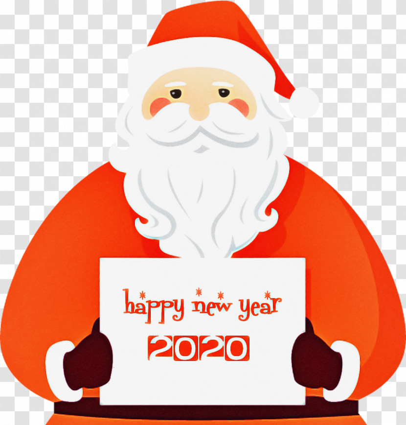 Happy New Year 2020 Santa Transparent PNG