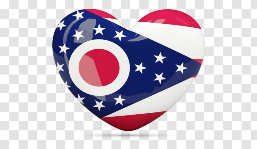 Flag Of Ohio State The United States - Pennon - Usa Heart Transparent PNG