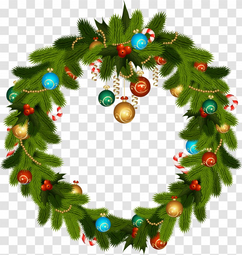 Christmas Ornament Decoration Candy Cane Wreath - New Year - Blue Transparent PNG