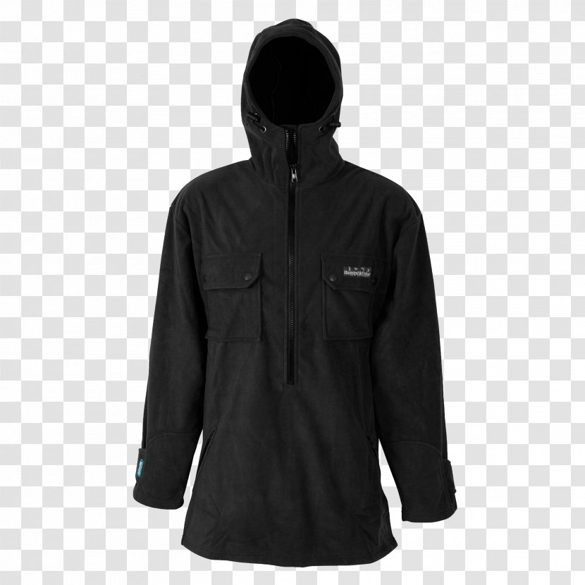 Hoodie Jacket Polar Fleece Windbreaker Raincoat - Black Transparent PNG