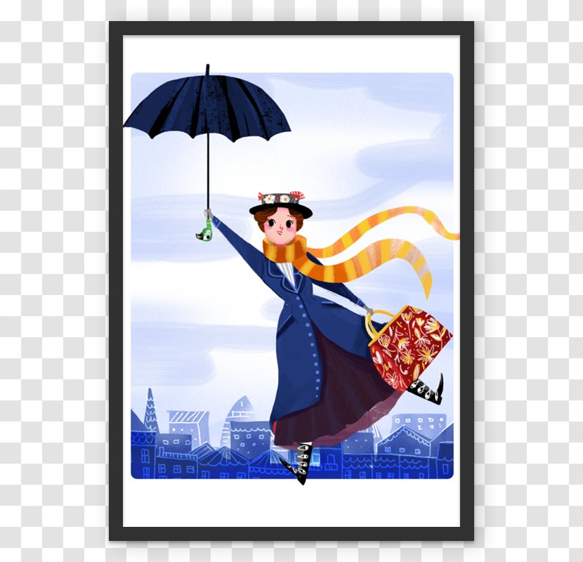 Mary Poppins Artist Illustration Illustrator - Cartoon - Away Poster Transparent PNG