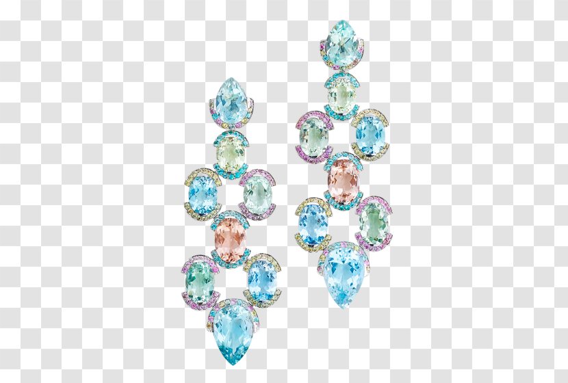 Thomas Jirgens Jewel Smiths Earring Turquoise Wave Spring Jewellery - Blossom - Neon Rainbow Roses Transparent PNG