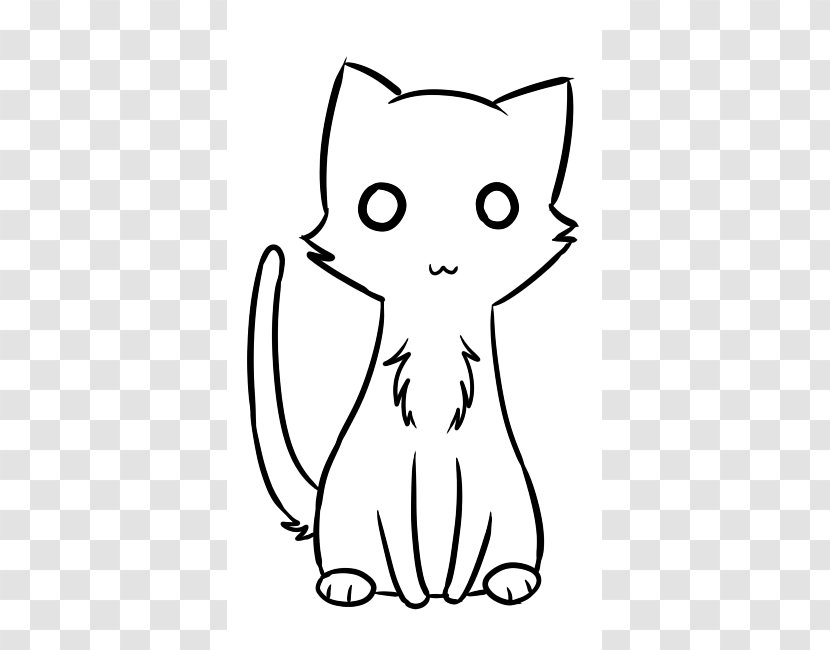 Kitten Cat Line Art Whiskers Clip - Heart Transparent PNG