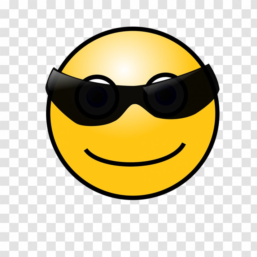 Smiley Emoticon Sunglasses Clip Art - Vision Care - Yellow Face Transparent PNG