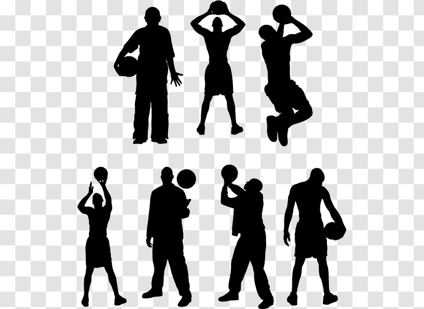 Basketball Player Sport Silhouette Athlete - Standing - Players Transparent PNG