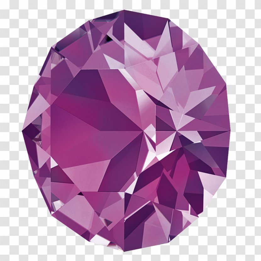 Swarovski AG Color Crystal Gemstone Amethyst - Ag Transparent PNG