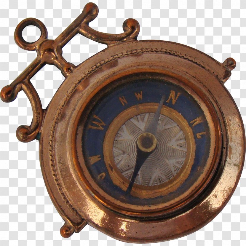 Clock 01504 Antique Metal Clothing Accessories - Home - Compass Transparent PNG