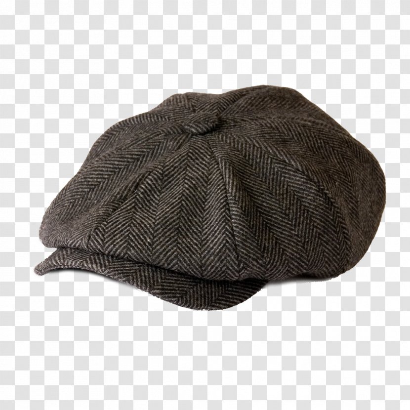 Newsboy Cap Hat Flat Boater - Tweed Transparent PNG