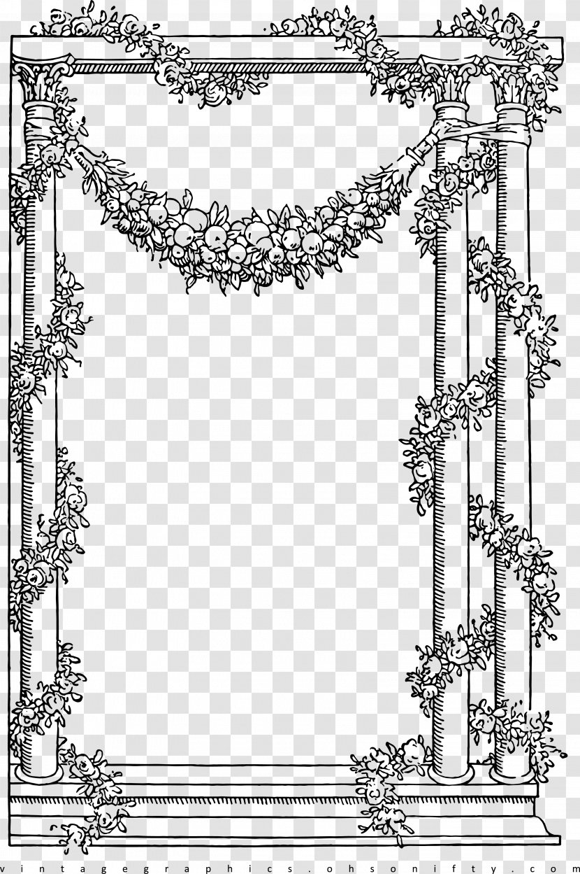 Picture Frames Column Clip Art - Arch - Border Line Transparent PNG