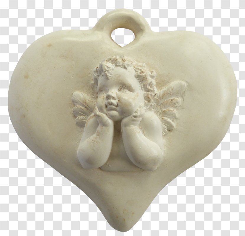 Art Sculpture Putto Shabby Chic Patina - Heart - Ornament Transparent PNG