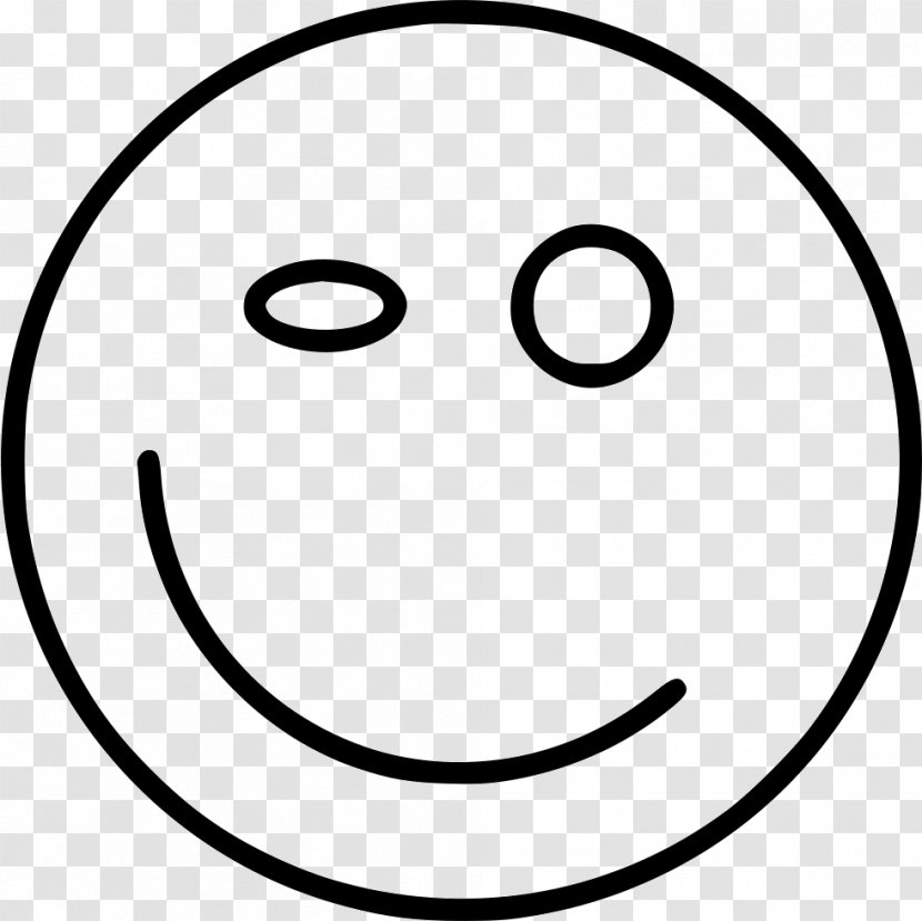 Smiley Eye White Line Art - Monochrome Photography Transparent PNG