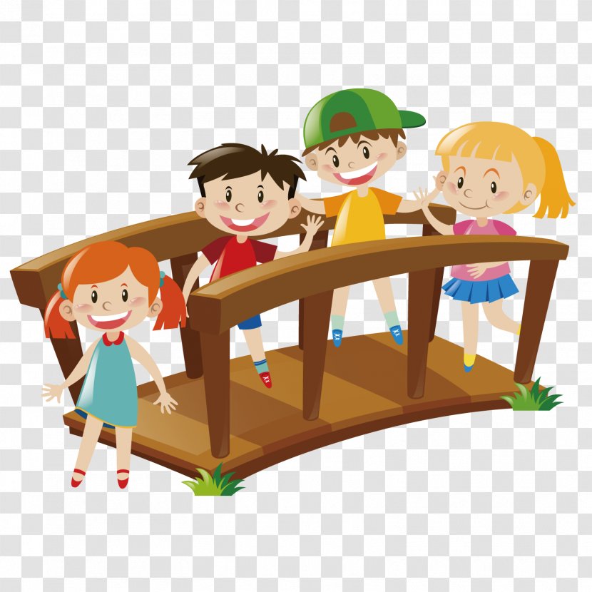 Bridge Child Illustration - Recreation - Vector Single-plank Transparent PNG