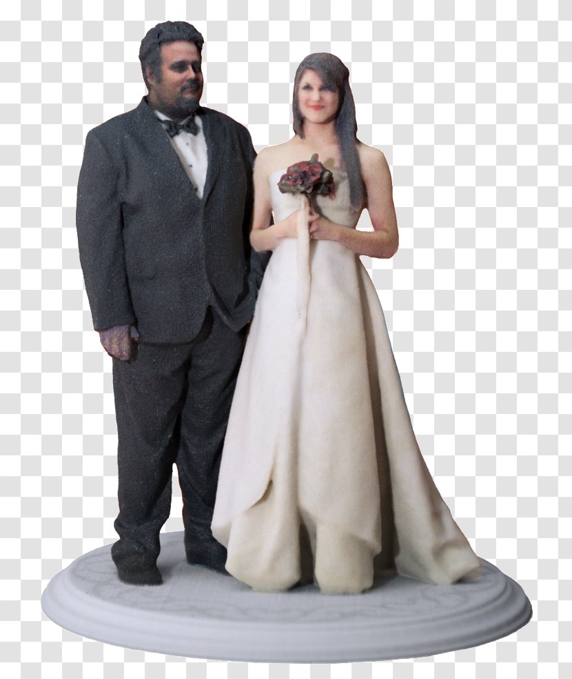 Wedding Cake Topper 3D Printing - 3d Selfie Transparent PNG