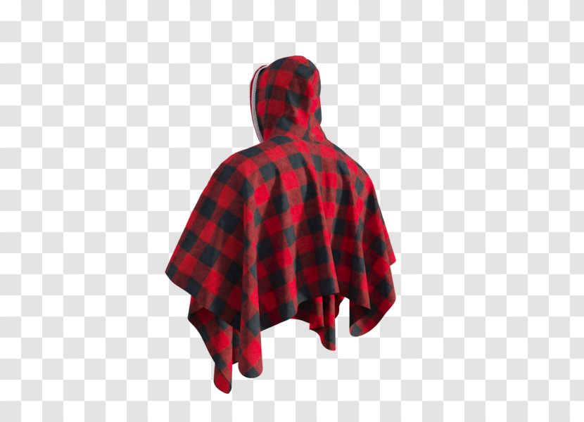 Hoodie Tartan Poncho Wool Polar Fleece - Adult - Woolen Transparent PNG