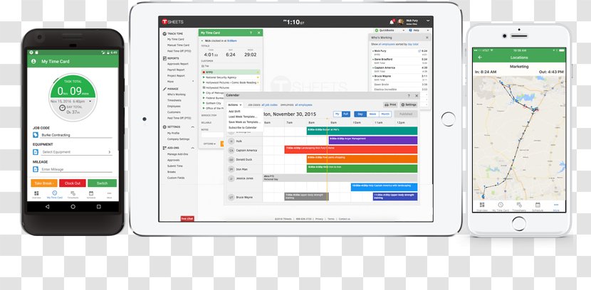 TSheets Time-tracking Software Timesheet Time And Attendance & Clocks - Android - Mobile Phone Ipad Transparent PNG