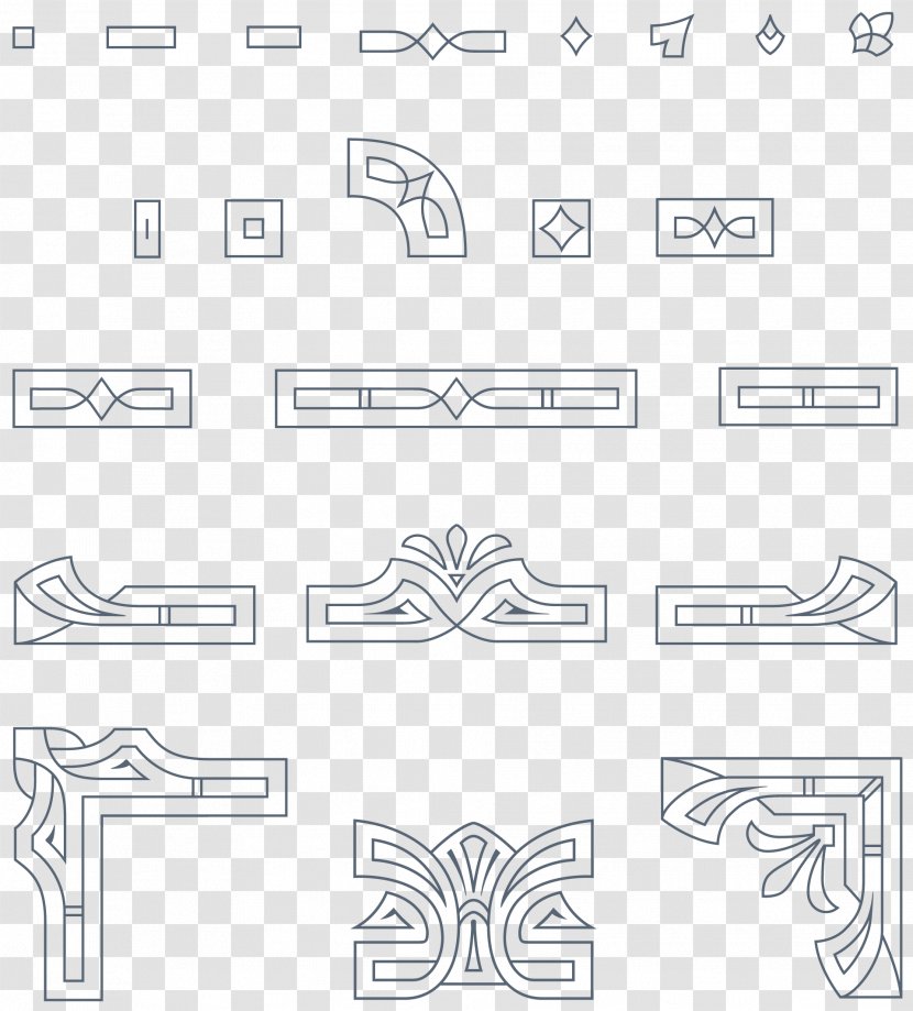 Drawing Paper Pattern - Area - Great Gatsby Borders Transparent PNG