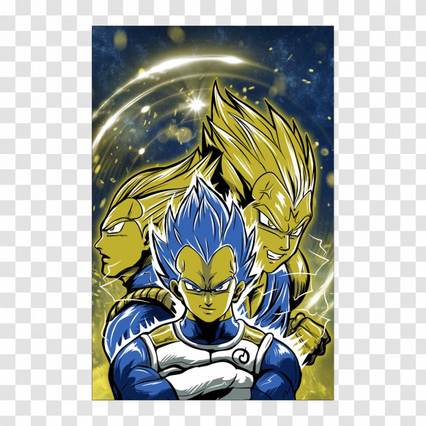 T-shirt Goku Vegeta Dragon Ball - Flower - Blue Poster Transparent PNG