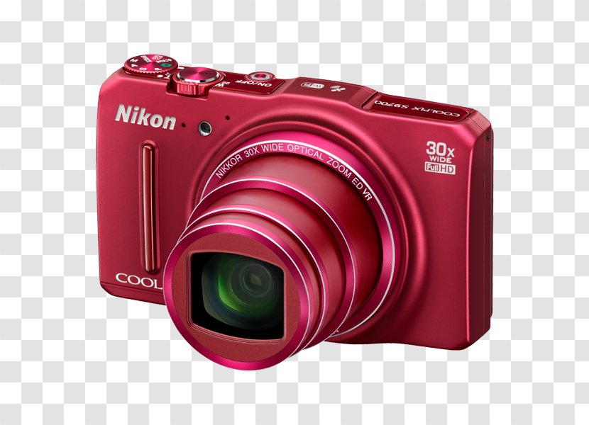 Point-and-shoot Camera Nikon Coolpix S9700 16.0 MP Digital - Cameras Optics - White PhotographyCamera Transparent PNG