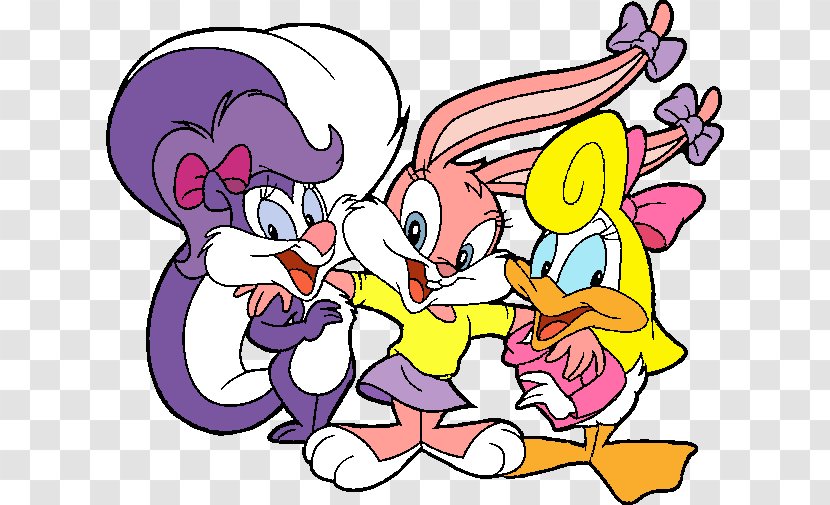 Babs Bunny Elmyra Duff Fifi La Fume Shirley The Loon Plucky Duck - Silhouette - Flower Transparent PNG