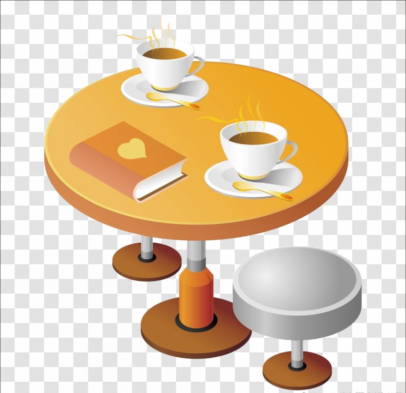 Coffee Table - Tableware - Orange Seats Transparent PNG