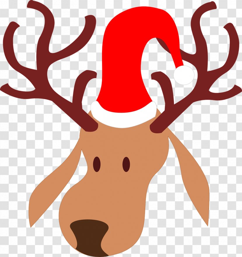 Reindeer Rudolph Moose White-tailed Deer - Drawing Transparent PNG