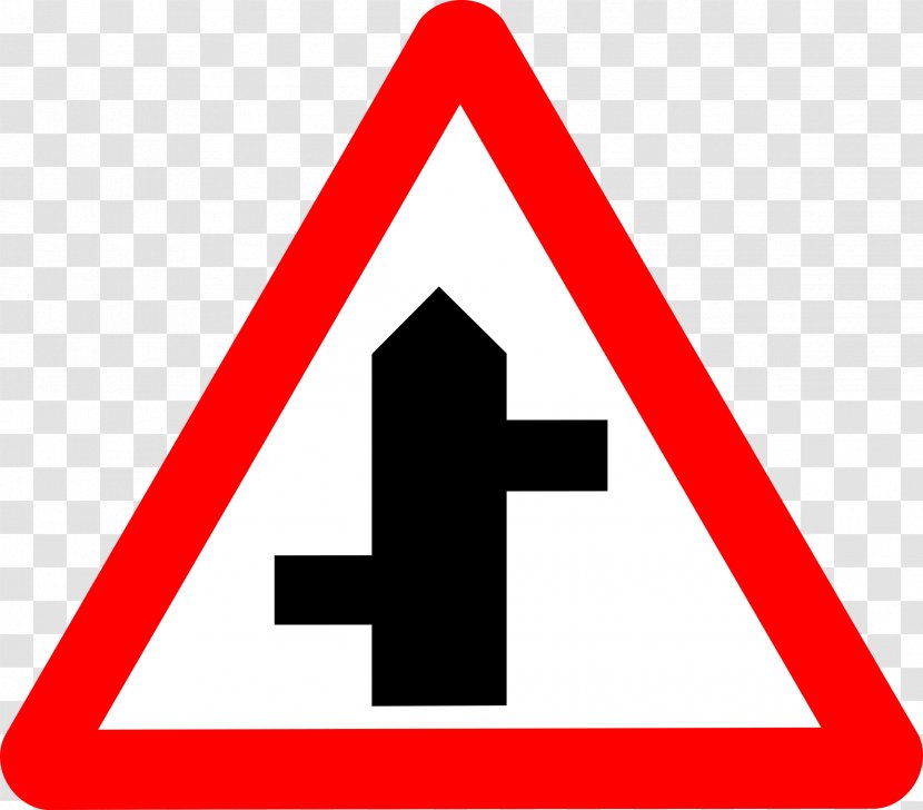 Staggered Junction Traffic Signs Regulations And General Directions Warning Sign - Stop Transparent PNG