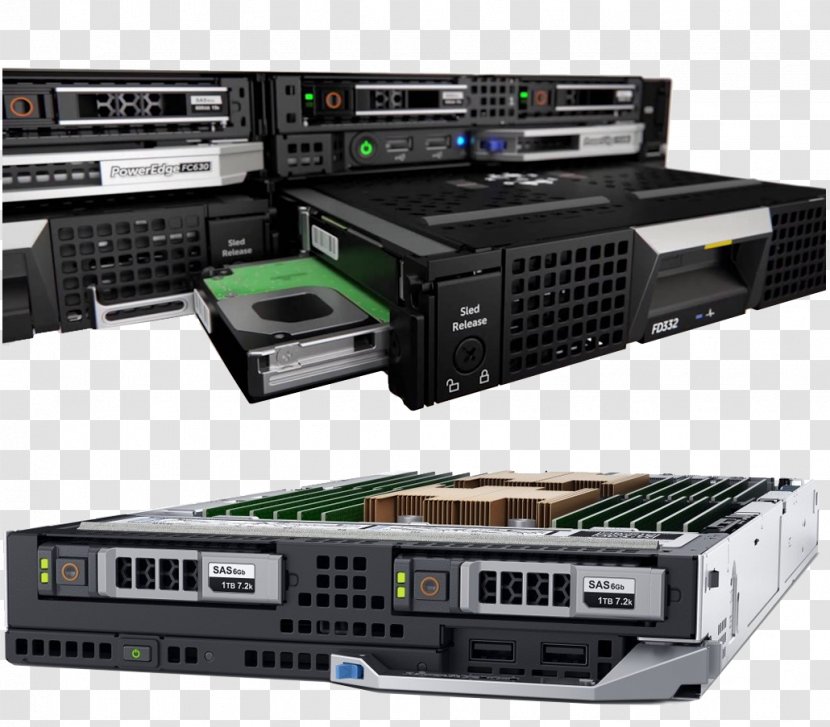 Dell PowerEdge Computer Servers Xeon Central Processing Unit - Electronic Device - Server Transparent PNG
