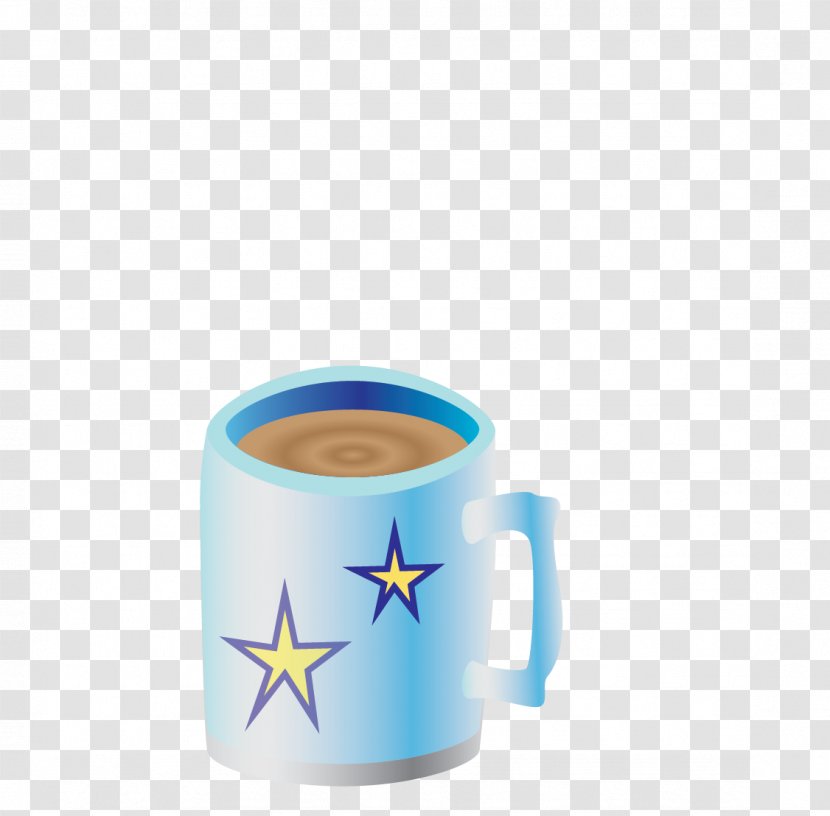 Coffee Cup Drink Blue - Mug Transparent PNG