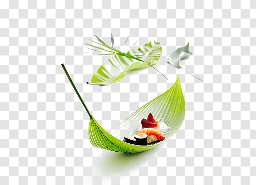 Sushi Japanese Cuisine Asian Sashimi Food - Lotus Leaf Filled With Transparent PNG