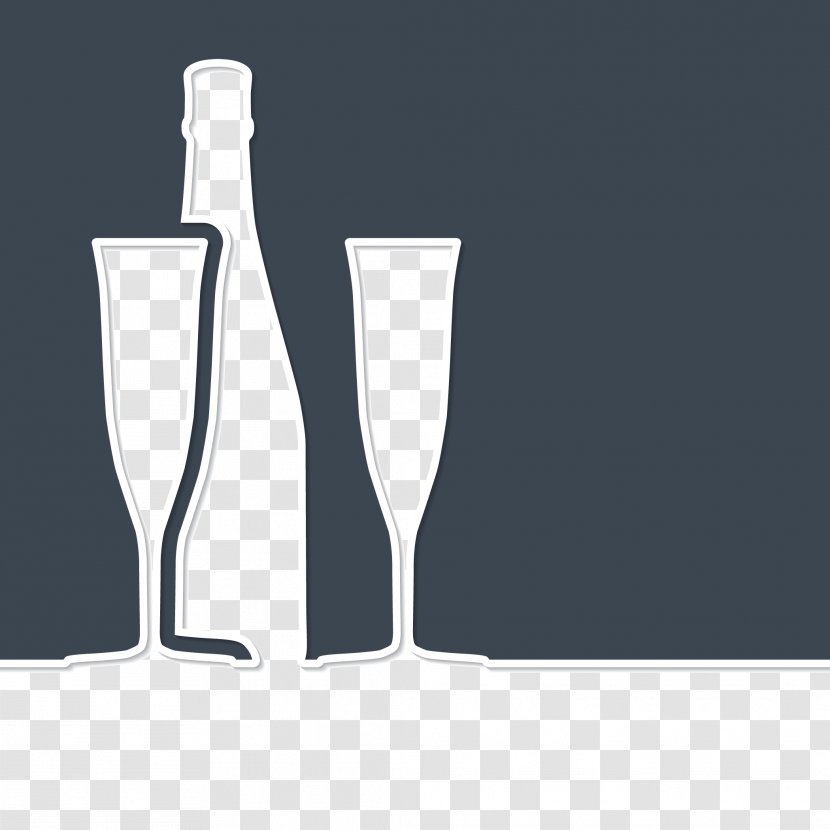 Champagne Glass Wine - Stemware - Drink Vector Material Transparent PNG