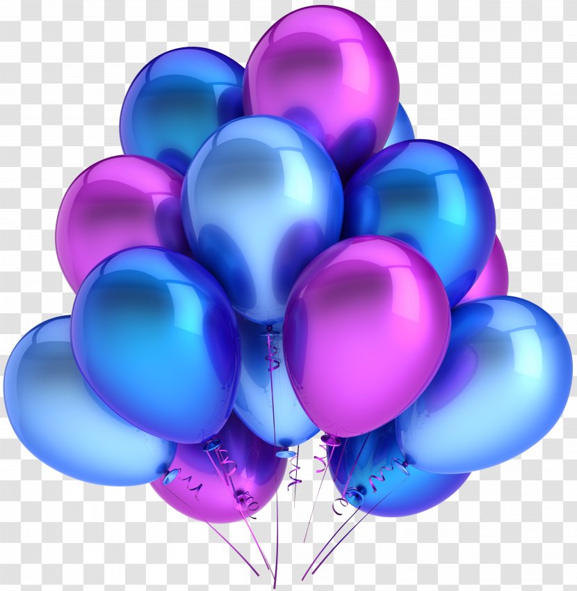 Balloon Clip Art - Transparent Blue And Pink Balloons Clipart Transparent PNG