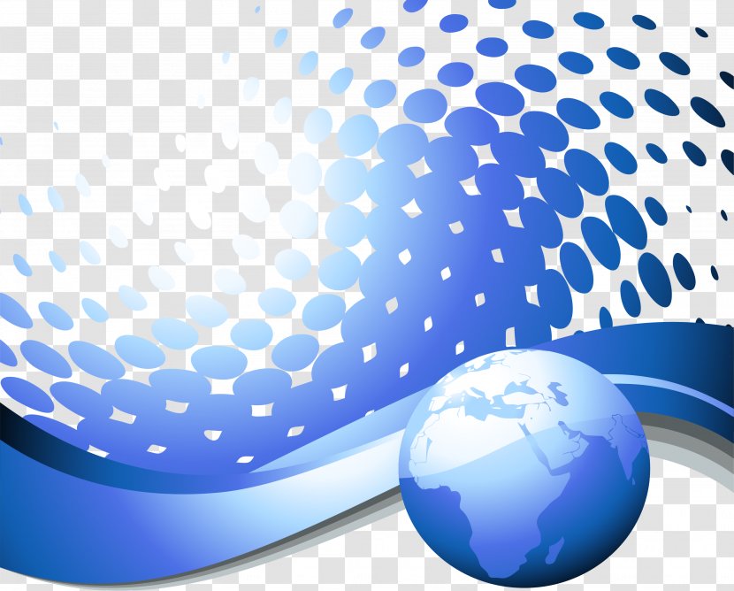 Earth Globe Photography - Sphere - Blue Wave Point Background Transparent PNG