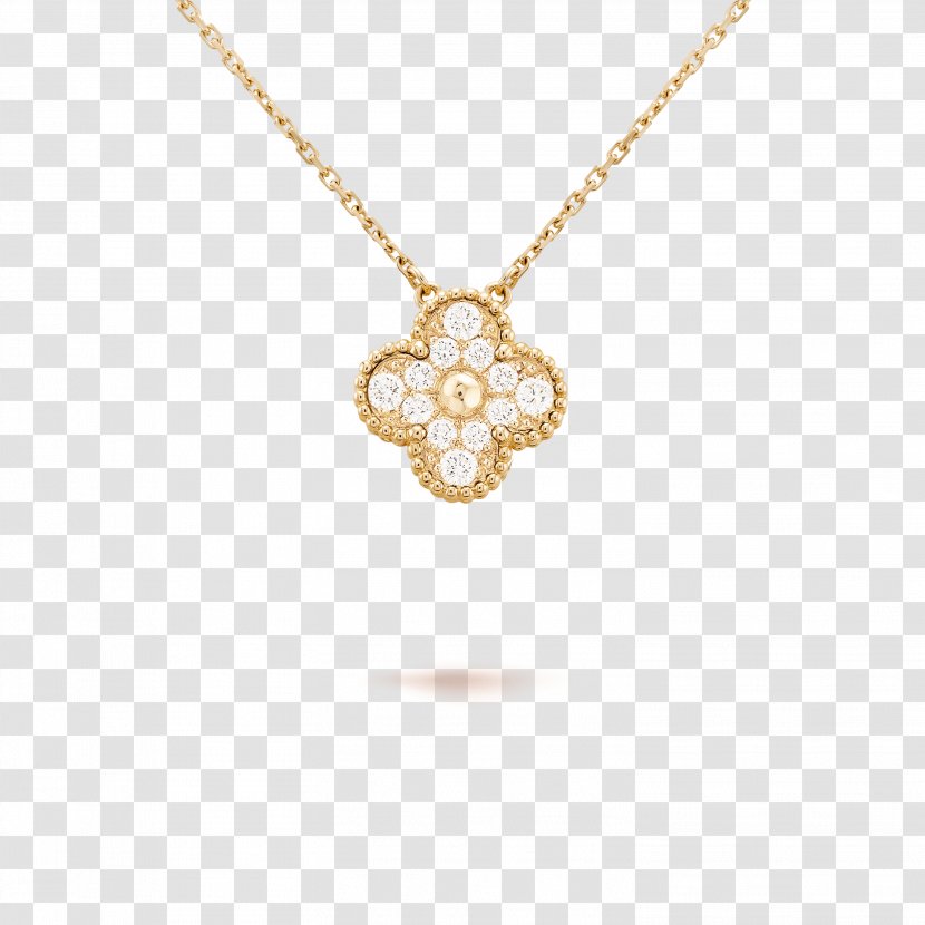 Earring Necklace Van Cleef & Arpels Gold Charms Pendants - Chain Transparent PNG