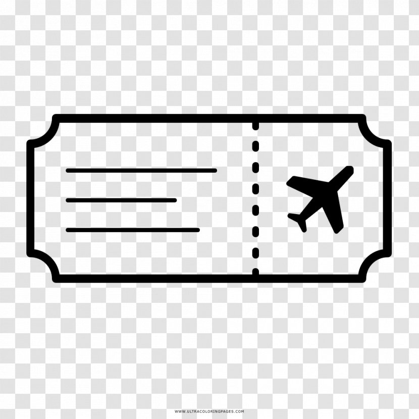 Coloring Book Airline Ticket - Tree - Tickets Transparent PNG