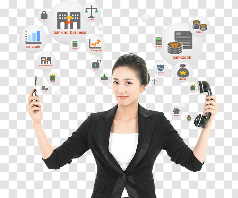 Microphone Telephone Business Office Uc804ud654ube44uc11c - Technology - Lady Holding A Transparent PNG